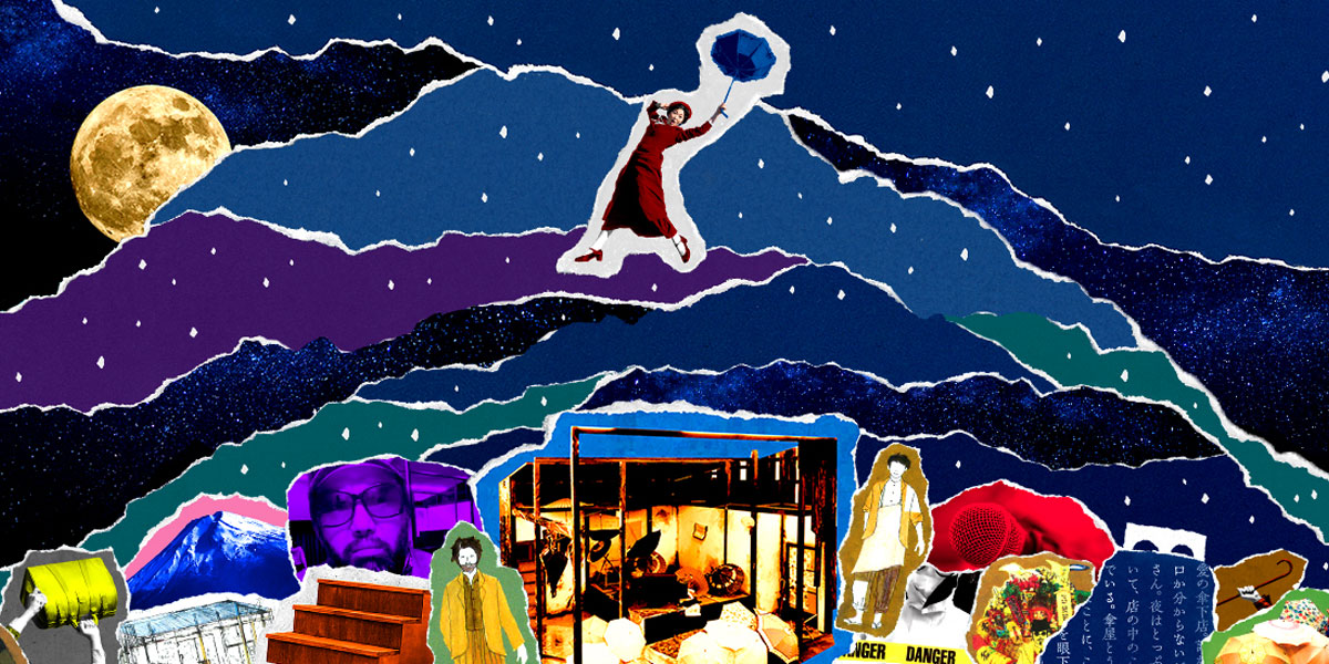 おちょこの傘持つメリー・ポピンズ ｜ ふじのくに⇄せかい演劇祭2021